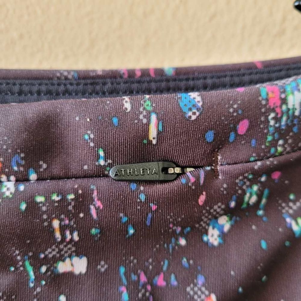 ATHLETA Match Point Printed Brown Confetti Splater UPF Skort 13.5" Medium - Picture 3 of 9